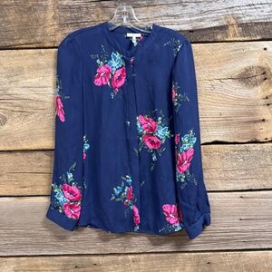 Joie Floral Silk L/S blouse, Small